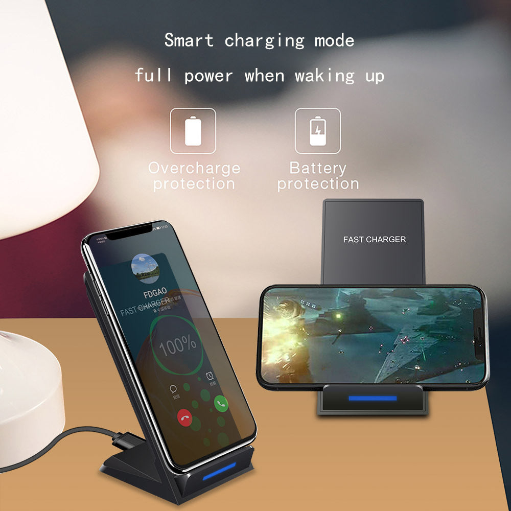 Vertical Wireless Charger Supports QI Charging