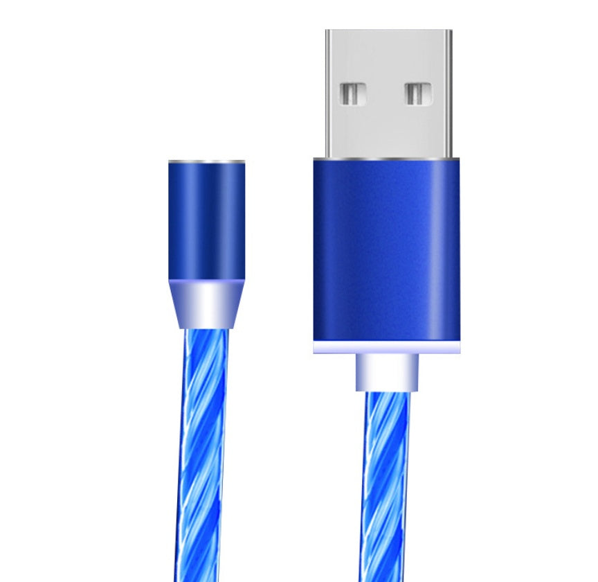 Flowing Light Magnetic Streamer Data Line Cable for Iphone / Android