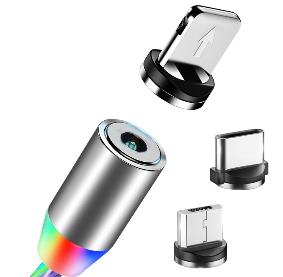 Flowing Light Magnetic Streamer Data Line Cable for Iphone / Android