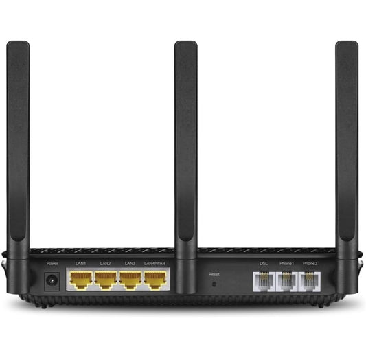 TP-LINK (Archer VR2100) AC2100 (300+1733) Wireless Dual Band GB VDSL2/ADSL Modem Router, MU-MIMO